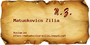 Matuskovics Zilia névjegykártya